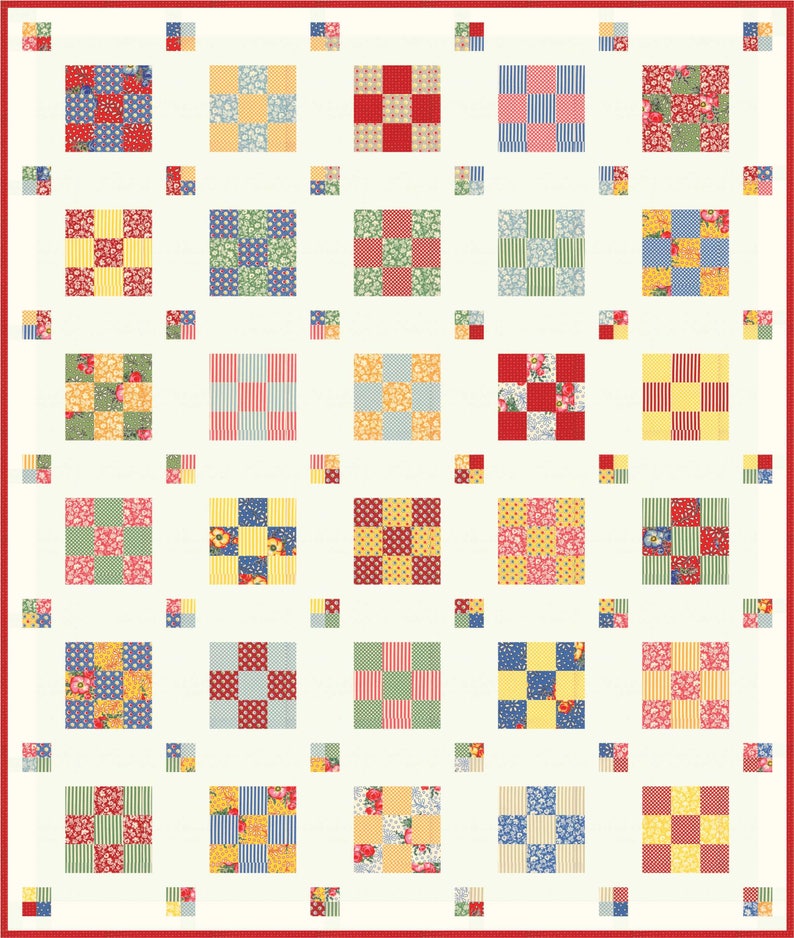 Floating Boxes a jelly roll, pdf quilt pattern image 3