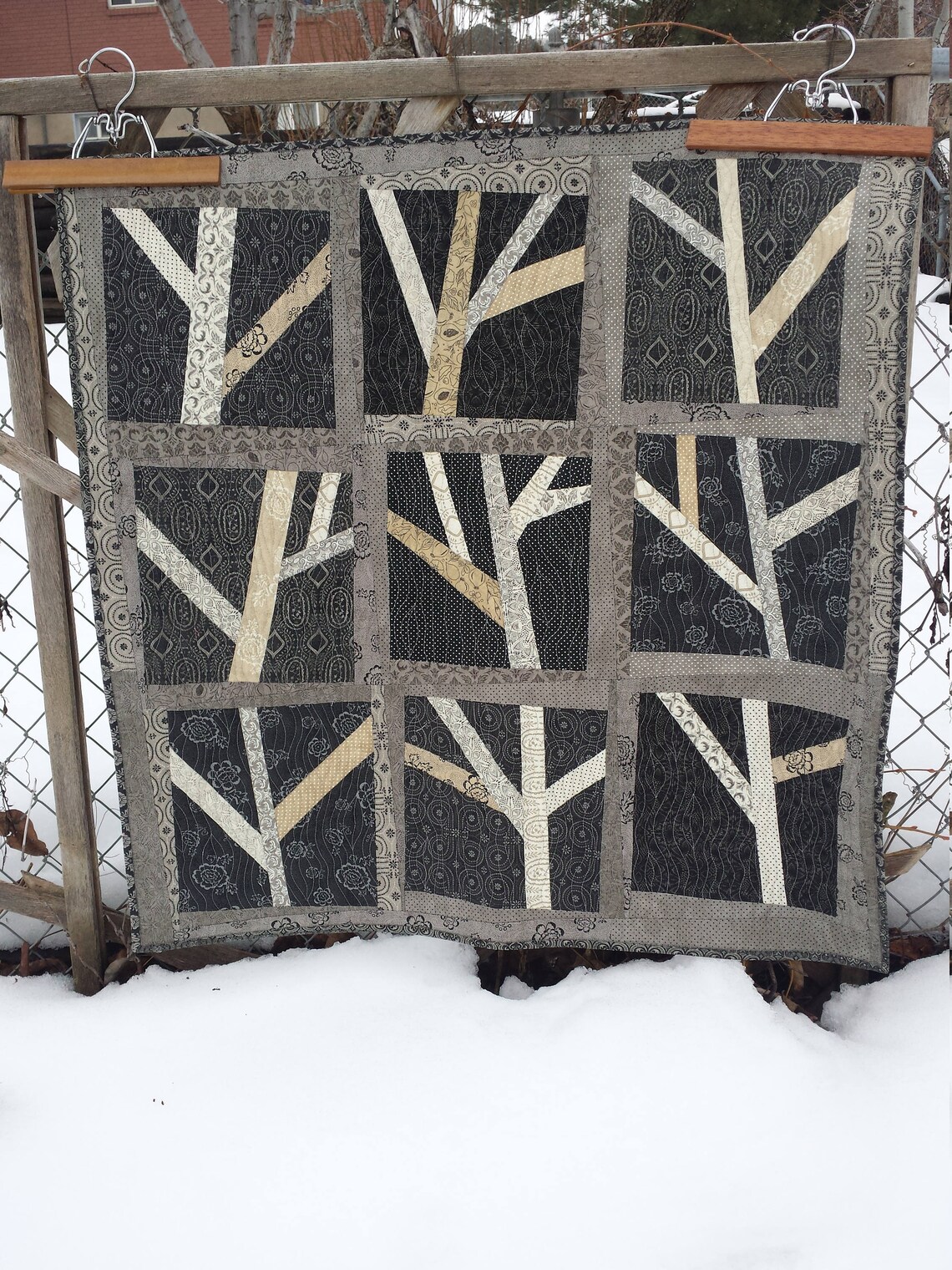 Yarn Bomb Trees a Layer Cake, Scrap Quilt Pdf Pattern - Etsy Canada