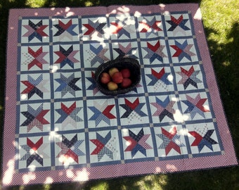 Braveheart picnic quilt & matching table runner pattern