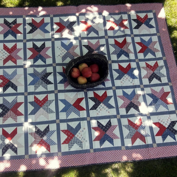 Braveheart picnic quilt & matching table runner pattern