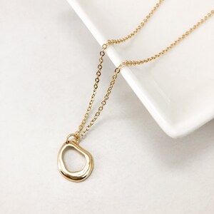 Gold Circle Necklace, Gold Necklace, Gold Circle Necklace, Dainty Delicate Necklace, Bridesmaid gift, Birthday gift, Gift to mom, Gift Ideas