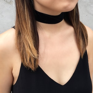 Black Velvet Choker, Velvet Choker, Thick Choker, Boho Choker, Layering necklace, Choker, Necklace, Holiday Gift, Valentines Gift