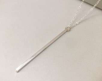 Bar Necklace, Silver Necklace, Layering Necklace, Delicate Necklace, Dainty Necklace, Bridesmaid gift, Wedding gift, Gift to mom