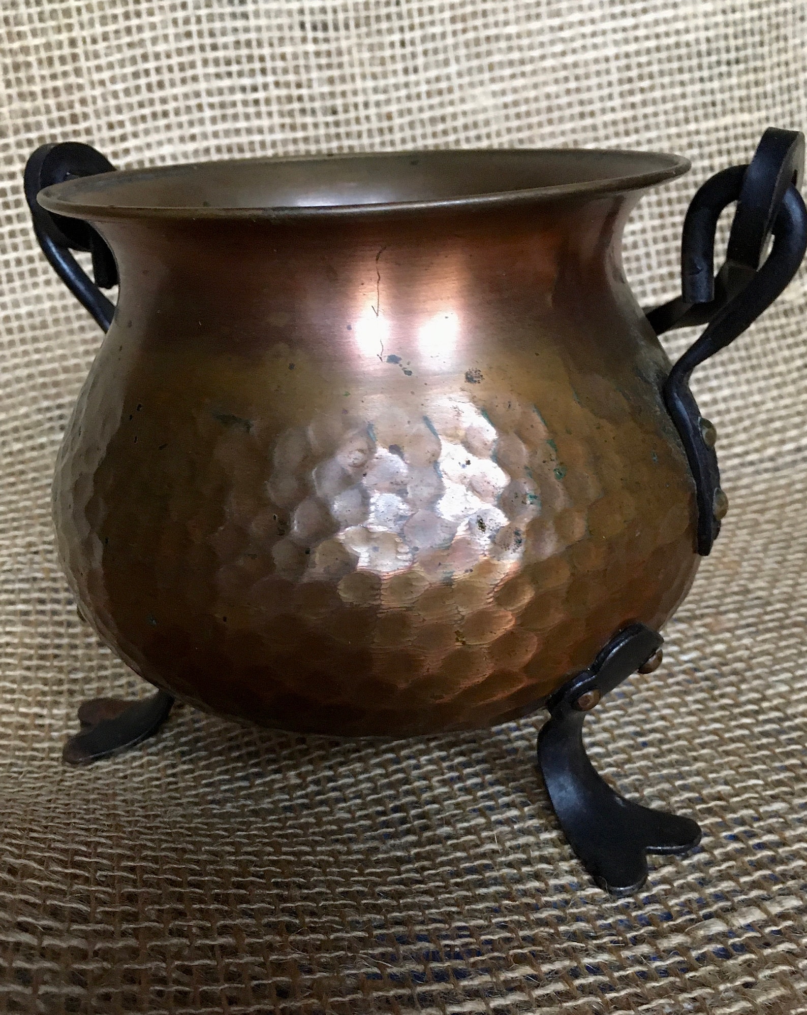 Vintage Hammered Copper Pot - Etsy