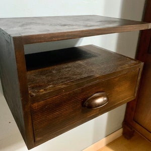 Two Floating Nightstands with Drawers Dimensions (18x12x12)