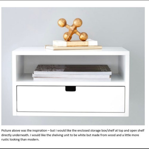 Floating Nightstand Etsy