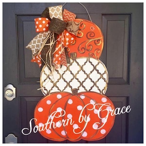 Stacked Pumpkin Door Hanger