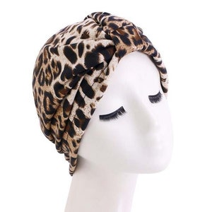 Satin Lined Turban Headwrap Chemo headwear alopecia cap H