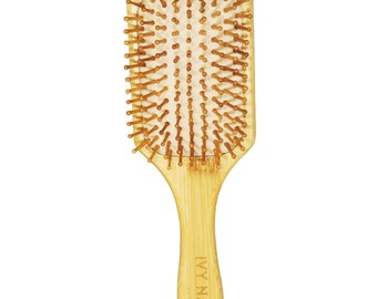 Brosse plate en bambou/brosse à cheveux en bambou/grande brosse plate carrée écologique
