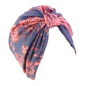 Satin Lined Turban Headwrap Chemo headwear alopecia cap I