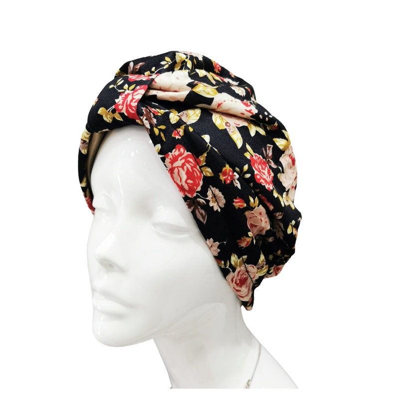 Satin Lined Turban Headwrap Chemo headwear alopecia cap E