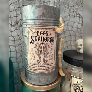 Vintage Look Mermaid &amp; Ocean Potion Labels #75, Halloween Apothecary Labels for Jars, Printable ...