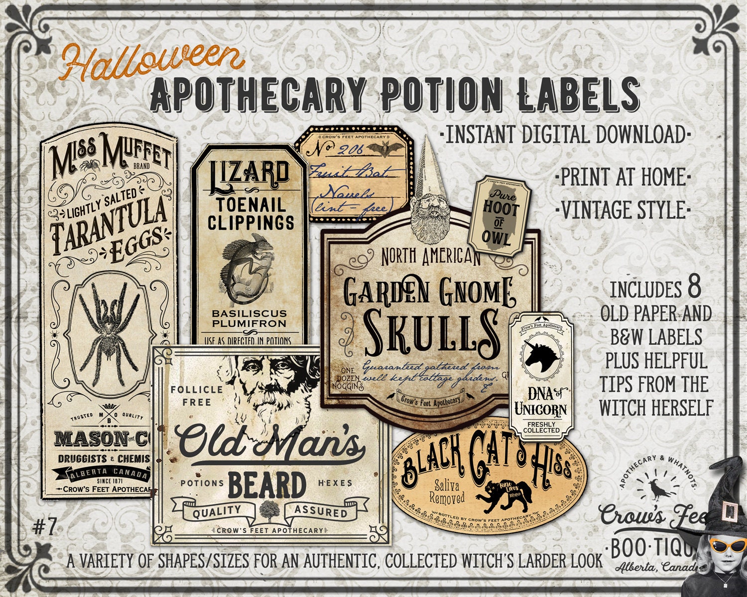 Apothecary labels for jars