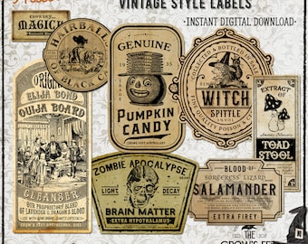 Vintage Look Potion Labels #80 Printable Potion Jar Labels