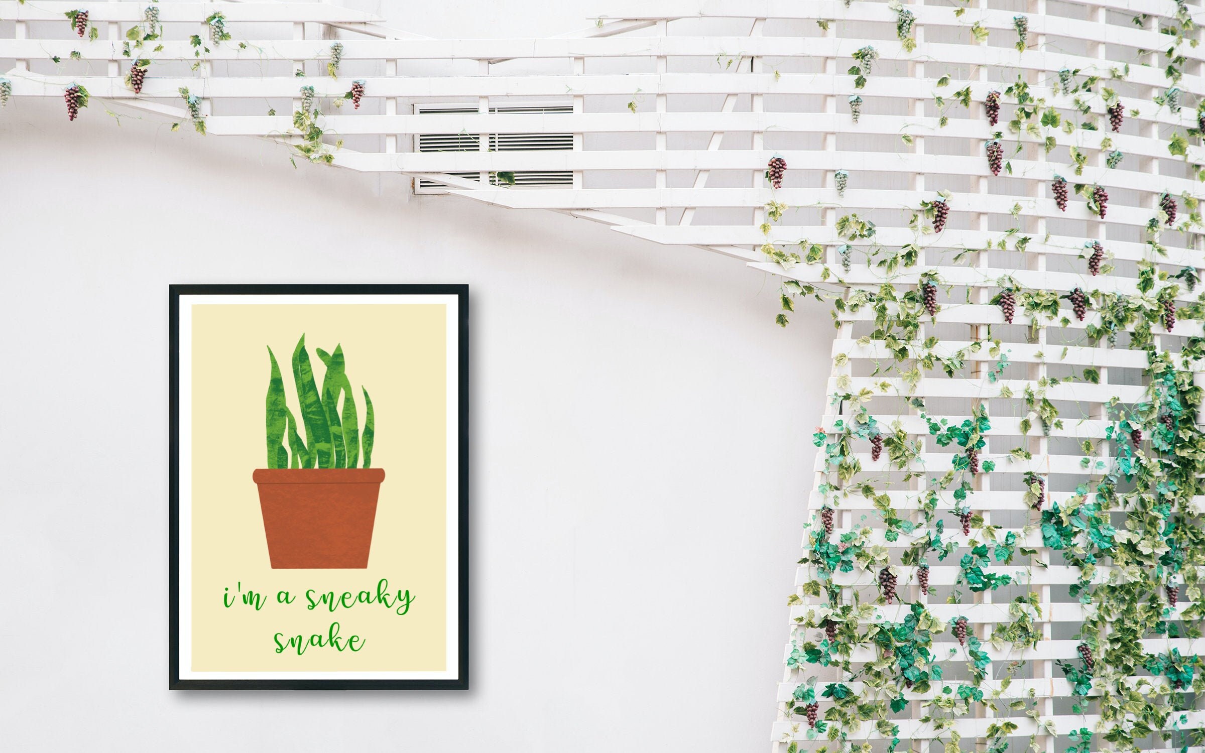 Snake Plant Art Etsy