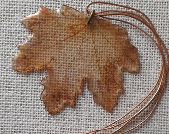 Real Maple Leaf Necklace, Natural Leaf jewelry, Gift for Her