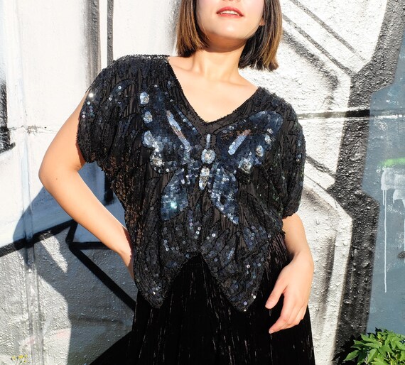 disco sequin top