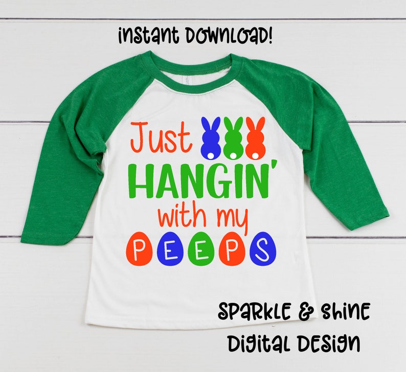 Download Hangin with my peeps SVG DXF JPEG Easter Cut File Boy Svg | Etsy