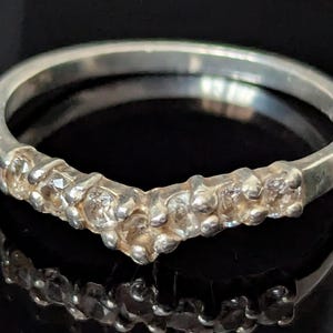 Vintage Sterling Silver Paste Wishbone Ring