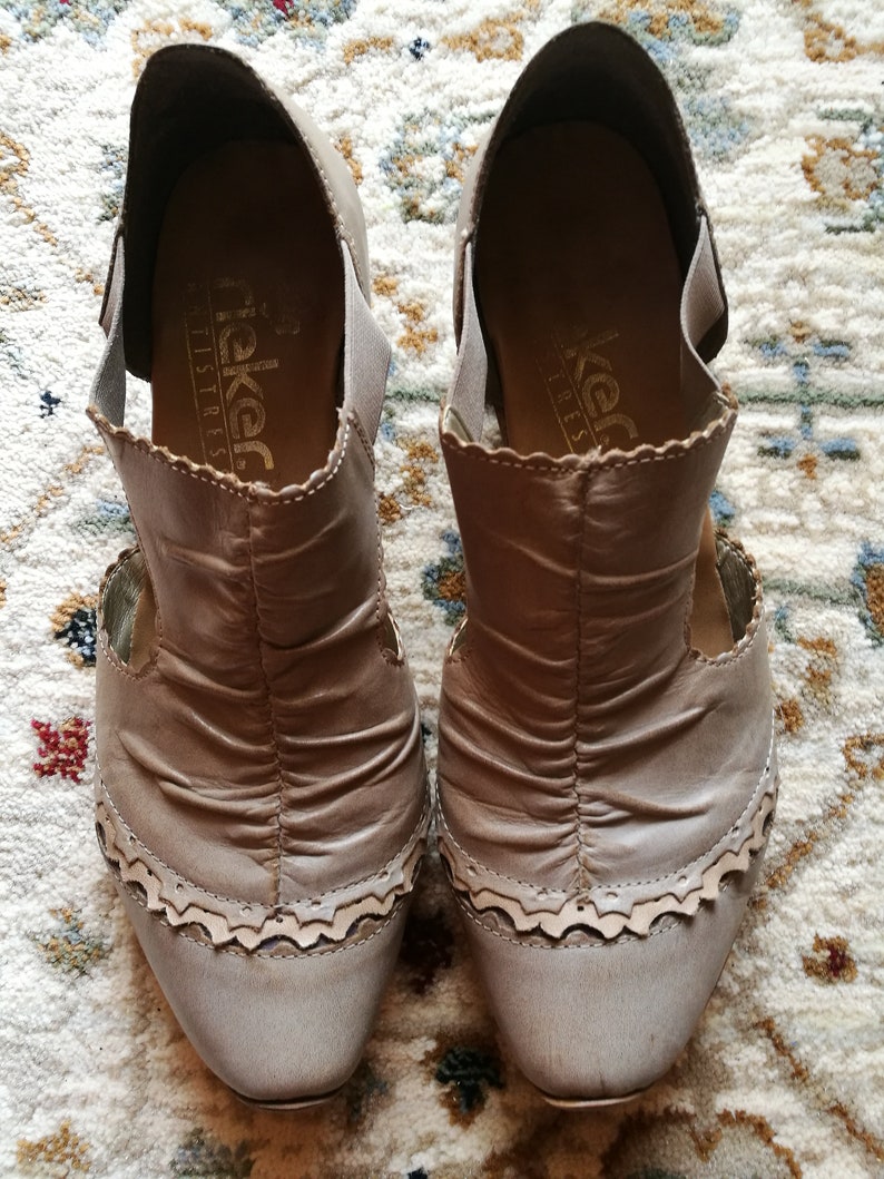 Vintage Womens Shoes/RIEKER Shoes/Gray Leather Antistress
