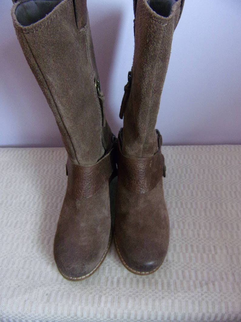 Vintage Women/'s Boots Brand CLARKS BootsBrown Leather BootsCowboy BootsSuede Leather BootsSize EU 36 UK 3,5