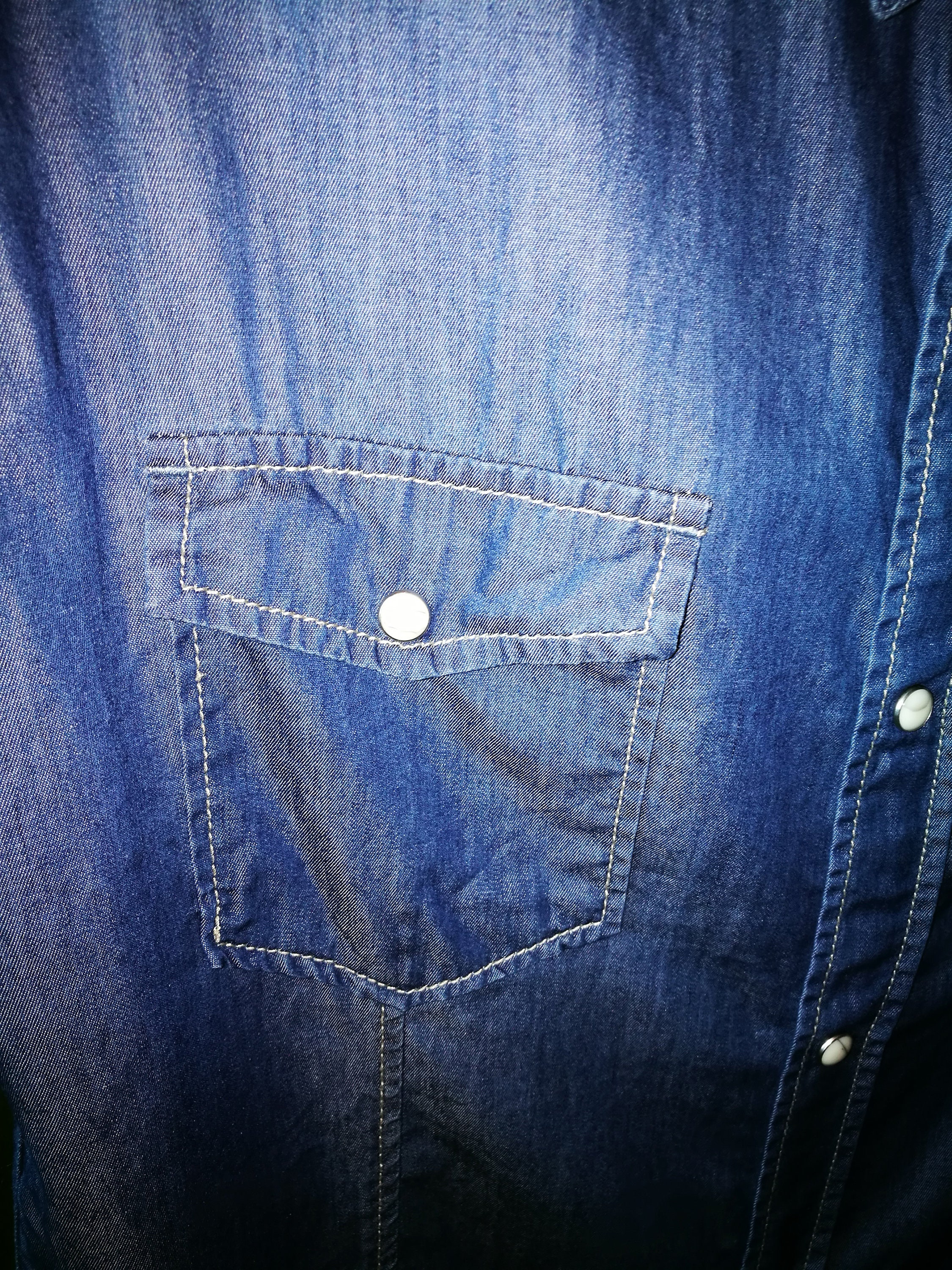 ヴィンテージ メンズ シャツ/ブルー コットン シャツ/プッシュボタン/半袖/ポケット/サイズ L - Etsy 日本