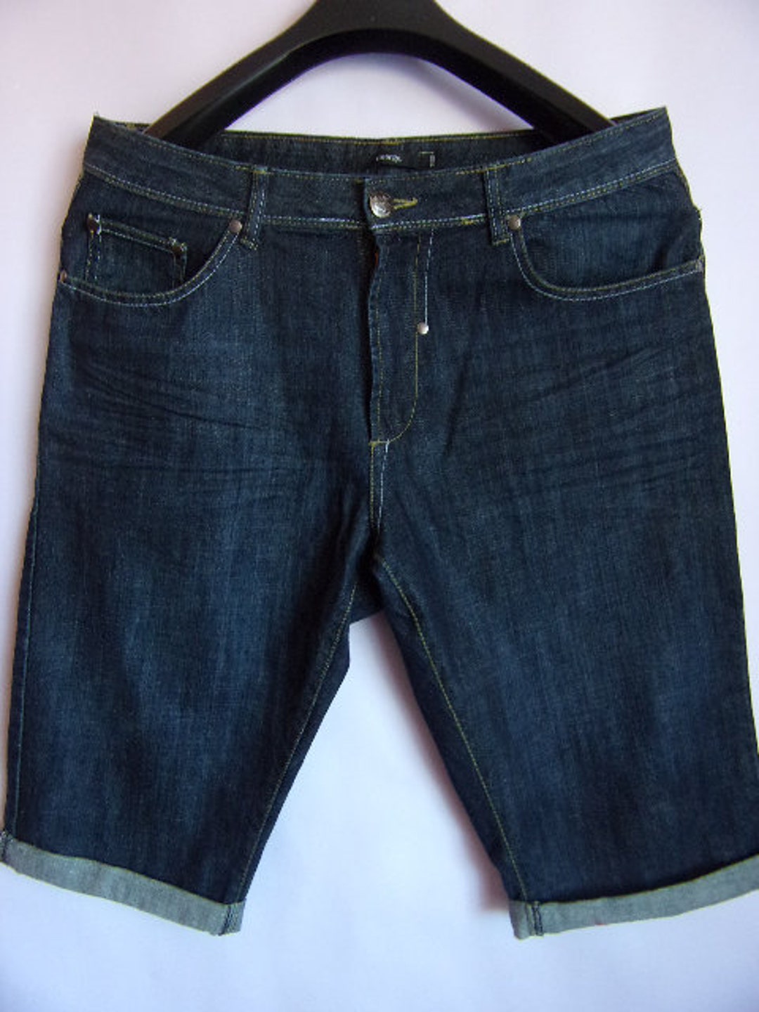 Vintage Mens Shorts/men's Jeans/blue Denim Shorts/summer Denim Shorts