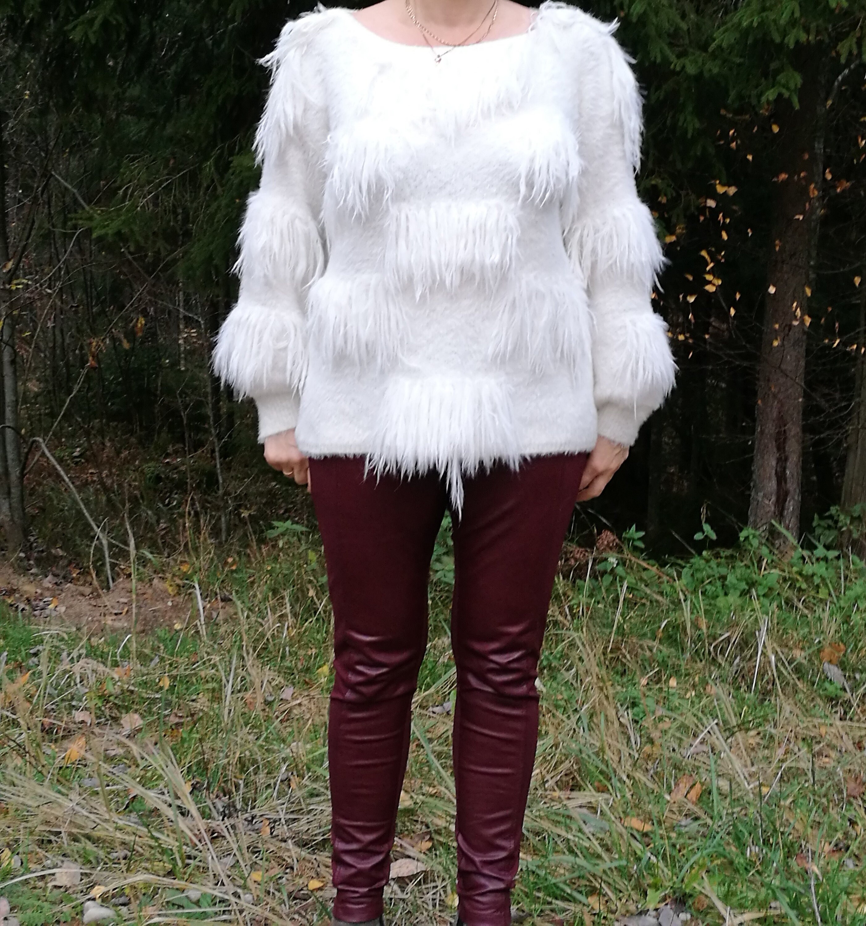 White Fluffy Sweater - Etsy