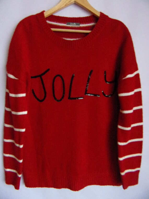 red white striped jumper