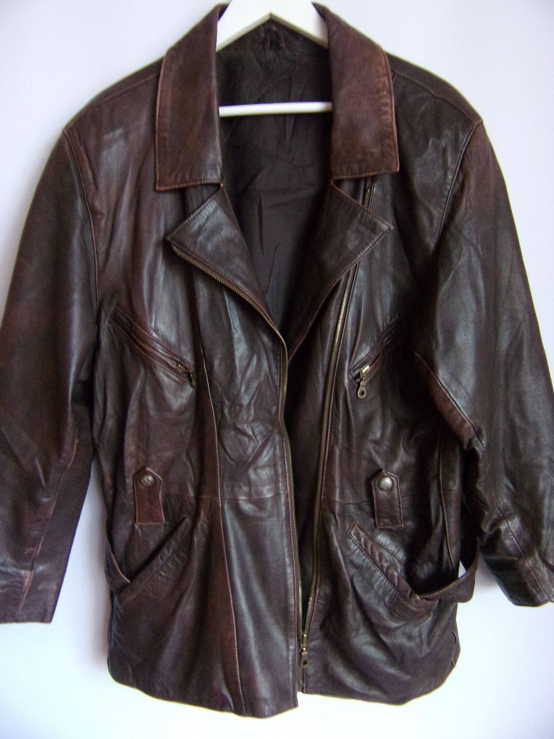 Vintage Women's Leather Jacket/MADDOX Leather | Etsy