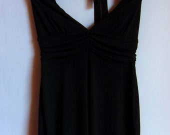 Vintage 90s Women's  Dress/Black  Elegant Evening Dress /Elastic Dress /Tied Dress/With Black Short Jacket/ Cocktail Dress/ size M