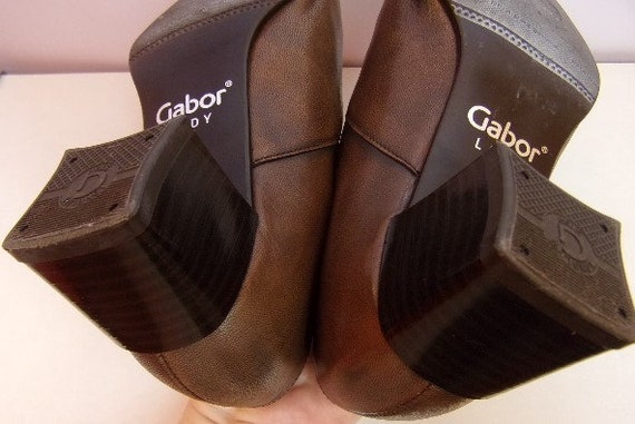 Gabor/made in Portugal】靴 Vintage Women's Shoes/gabor Genuine Leather Shoes/brown
