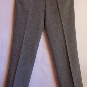 Vintage 80s Womens Pants/ Gray Pants/Vero Moda Pants/ High Waist/Wide Trousers/Business Pants/ With Pockets/ Size M-EU 38
