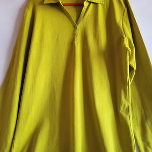 Womens Shirt/ Green Blouse/ Long Sleeve/ Buttons/ V Neck/ S. Oliver Blouse /Summer Blouse/ Cotton Blouse/  Condition Excellent/ Size XL