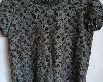Grey Lace Top - Etsy