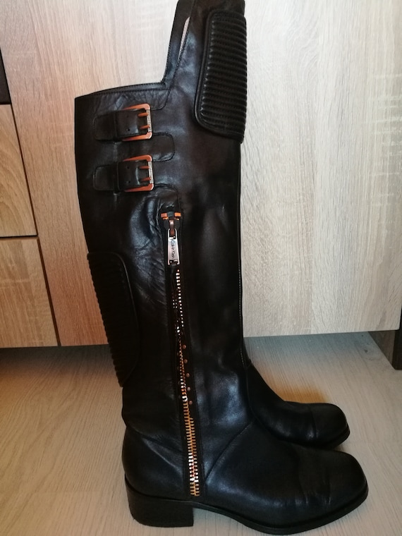 Vintage Womens Long Boots/Over The Knee Genuine Le