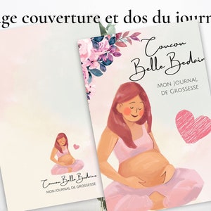 Journal de grossesse PDF Pregnancy Floral journal printable french Gift Baby shower gift Pregnancy memories Letters to my child Baby Names