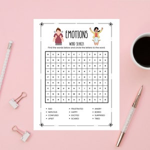 Fun Word Search for Kids Emotions and Feelings Perfect Tool for ...