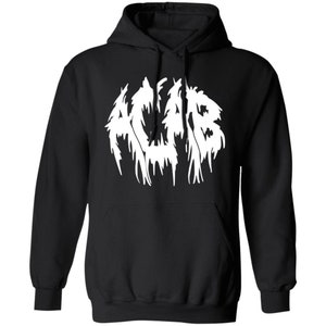 May include: Black hooded sweatshirt with a white "ACAB" graphic in a dripping font style.