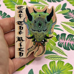 Eat the Rich Demon Sticker