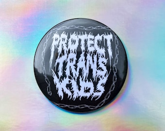 Bescherm Trans Kids Chains Zwarte metalen knop