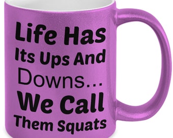 Body Building Mug | Coffee Mug Life Has Its ... Weight Lifting Body Builder Fitness Gift Fitness Humor Bodybuilder Gift Metallic Color Mug