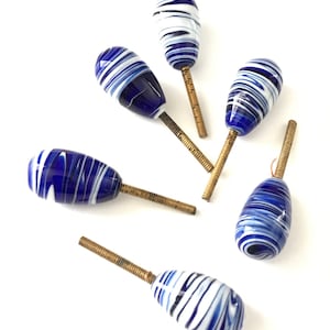 Vintage Czech Glass Door Knobs/ Drawer Pulls // Available in Blue, Pink, and Green