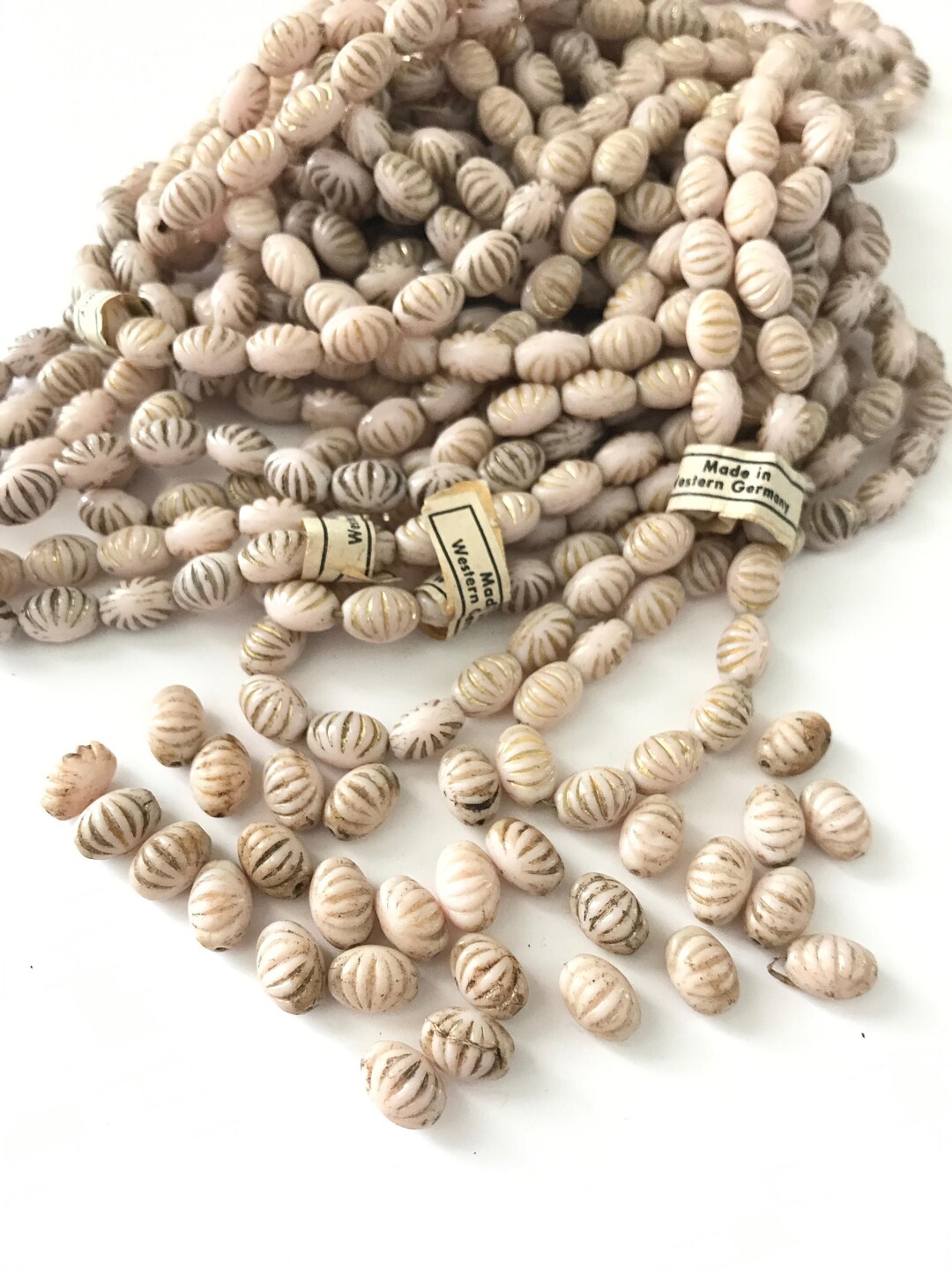 Vintage Egyptian Revival Glass Beads Made in Western Germany Etsy