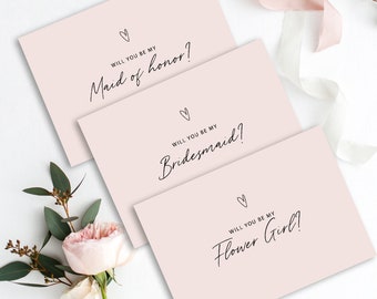 Will You be My Maid of Honor Card Template | Maid of Honor Proposal | Instant Download | Bridesmaid Card | MOH Card | Flower Girl Card