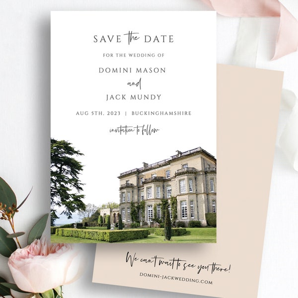 HEDSOR Watercolour Wedding Save the Date Template | Instant Download | Save the Date | Save Our Date | Wedding Save Date | Watercolour