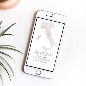 ITALIENISCHE Hochzeit Save the Date Evite Vorlage | Sofort Download | Save the Date | Save Our Date | Save Date Evite | Aquarell Karte |Schicksal