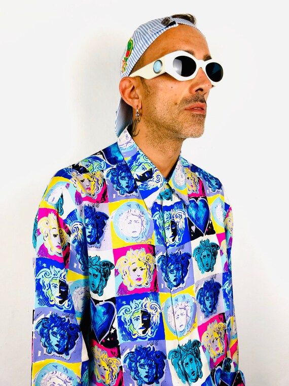 GIANNI VERSACE vintage silk medusA silk shirt