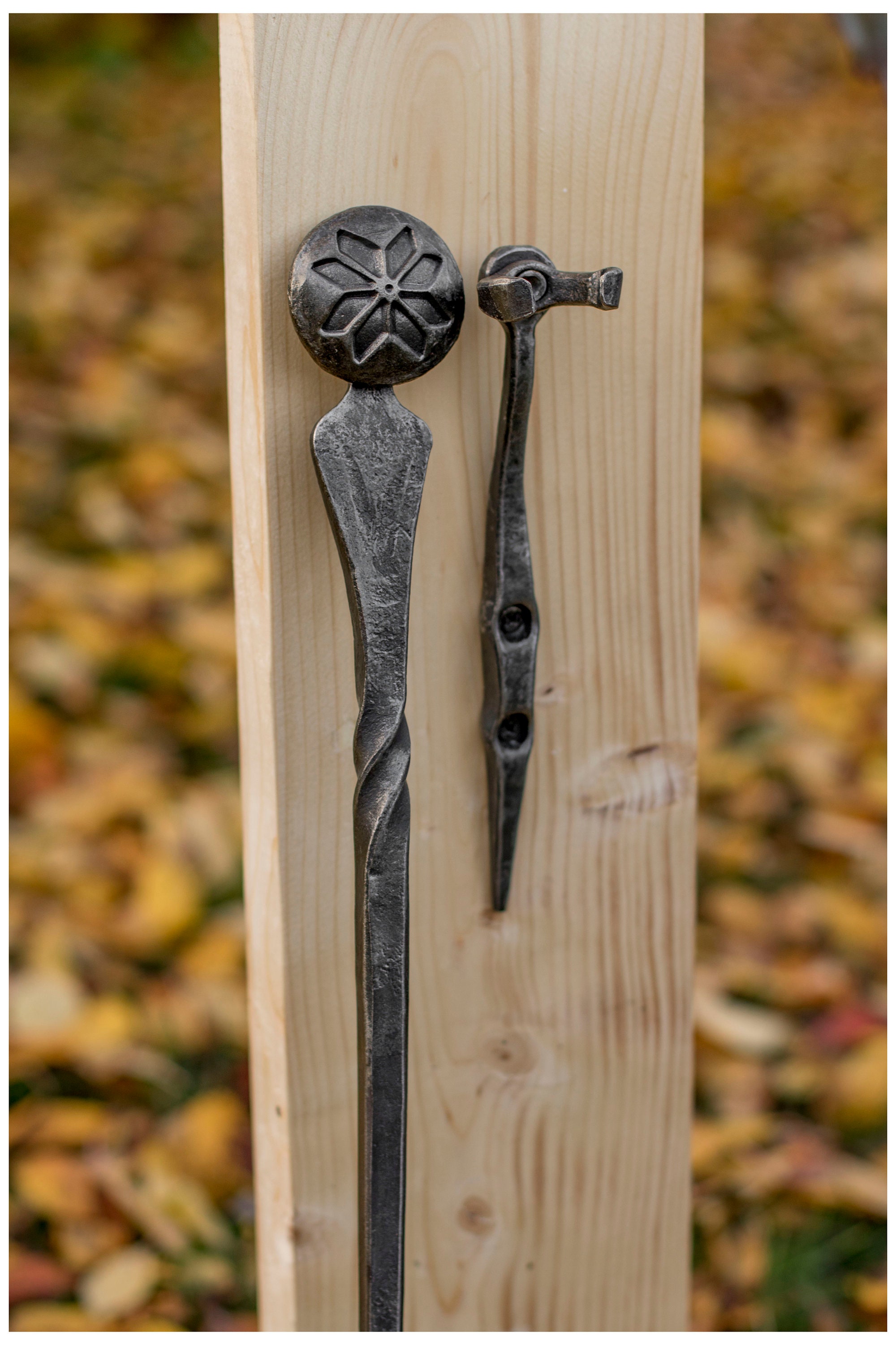 Hand fireplace poker. Blacksmith made fire poker. Etsy