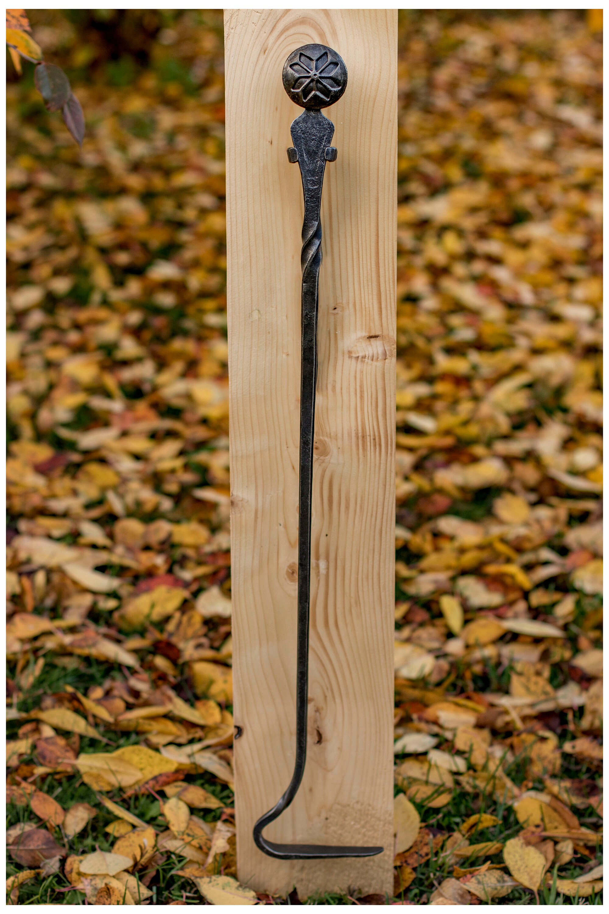 Hand fireplace poker. Blacksmith made fire poker. Etsy